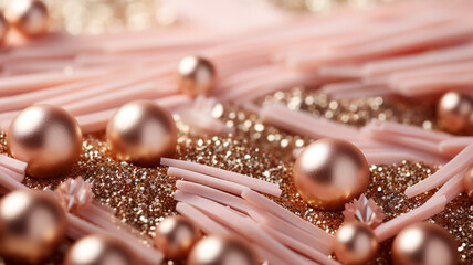 Glimmering Pink Perfection: Gold Glitter Photo for Memorable Wedding and Birthday Moments