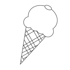 hand drawn illustration of an cream