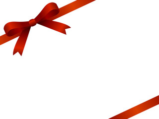 赤色のクラッシックな雰囲気のリボン