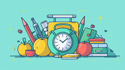 enchanting school supply whimsical icon for sticker