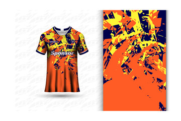 Sports jersey and t-shirt template sports jersey design vector. Sports design for football, racing, gaming jersey. Vector.	