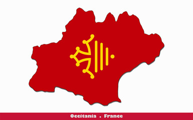 Occitania Flag -  Regions of France (EPS)