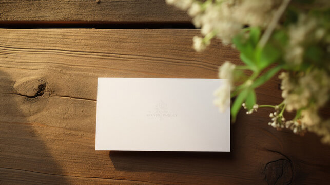 Business card letter mockup premium scene 3d rendered