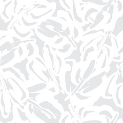 Monochrome Tropical Leaf Seamless Pattern Design