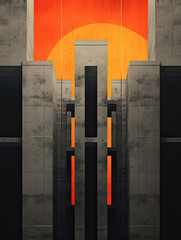 brutalist style poster 