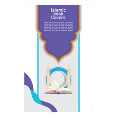 Arabic Islamic Style Book Cover Design with Arabic Pattern and Ornaments

