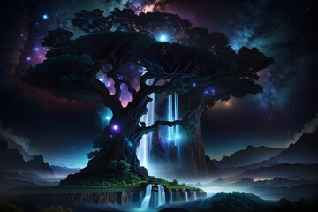 Natural tree in space