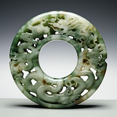 Dragon shaped jade pendant in ancient China