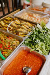 Authentic Malay wedding food close up and selective focus.