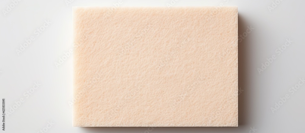 Poster photo of a blank square piece of paper on a table, ready for creativity and ideas with copy space