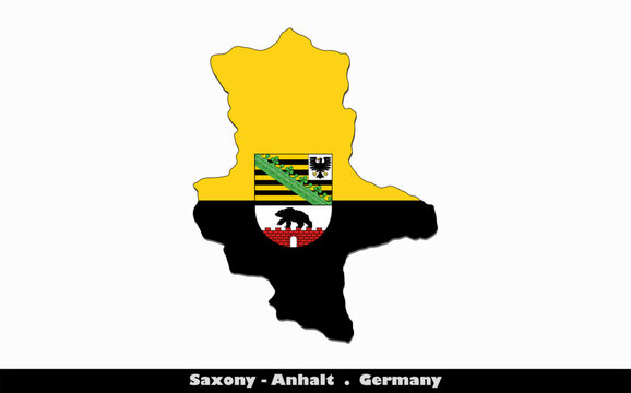 Saxony Anhalt Flag -  States of Germany (EPS)