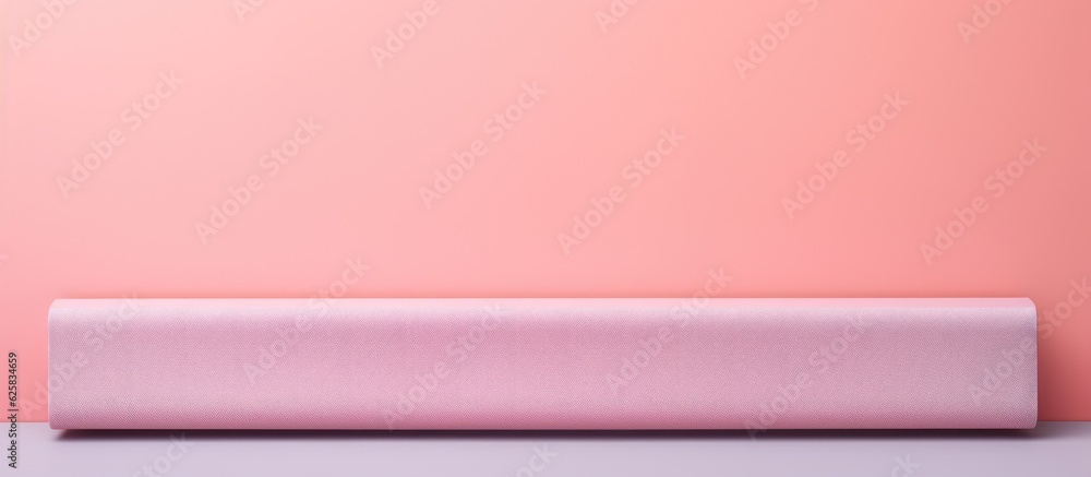 Poster photo of a pink object on a table with blank space for text or design with copy space