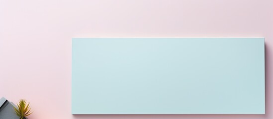 Obraz premium Photo of a colorful wall with a vibrant vase of flowers with copy space