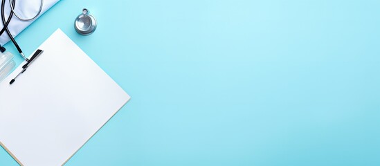 Photo of a white piece of paper with a pen and a mouse with copy space