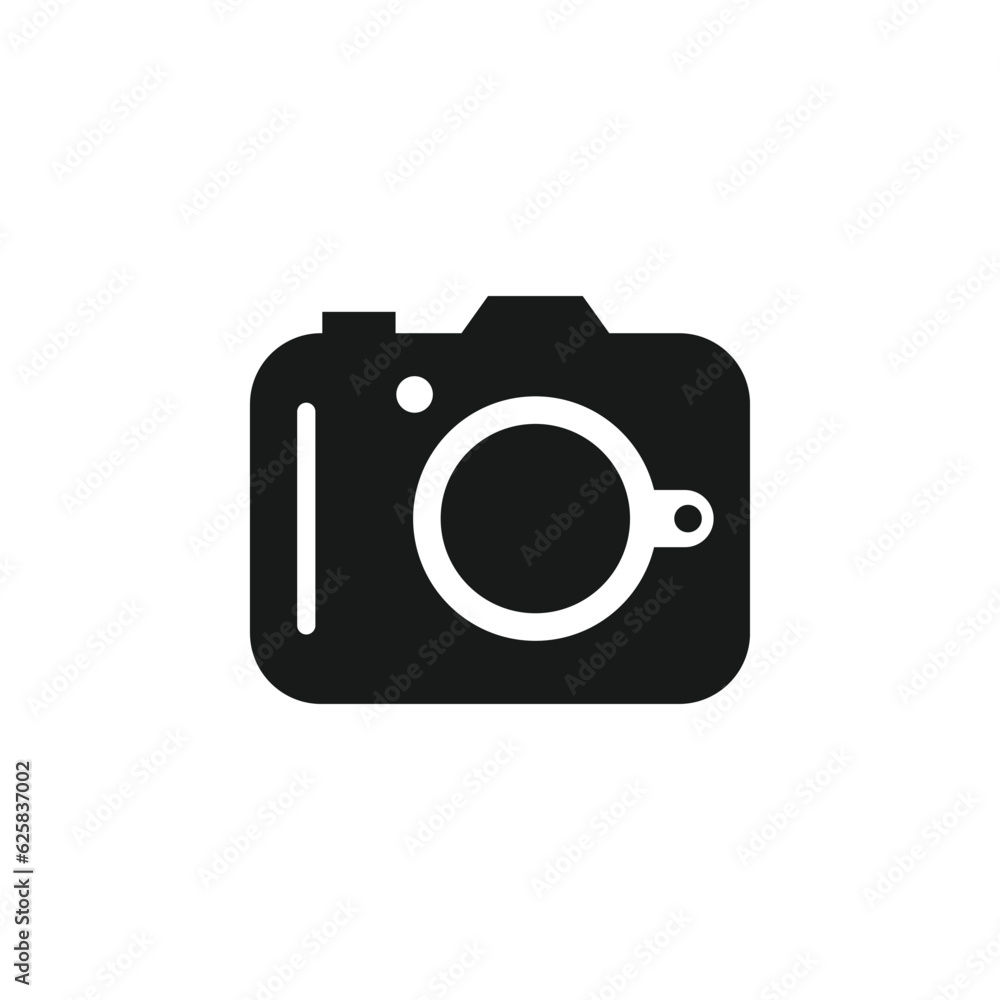 Poster camera vector icon. photo camera symbol for website design, web button, mobile app. photography line