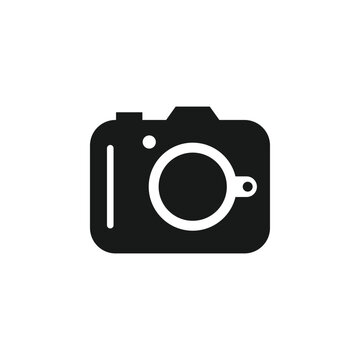 Camera vector icon. Photo camera symbol for website design, web button, mobile app. Photography line icon vector