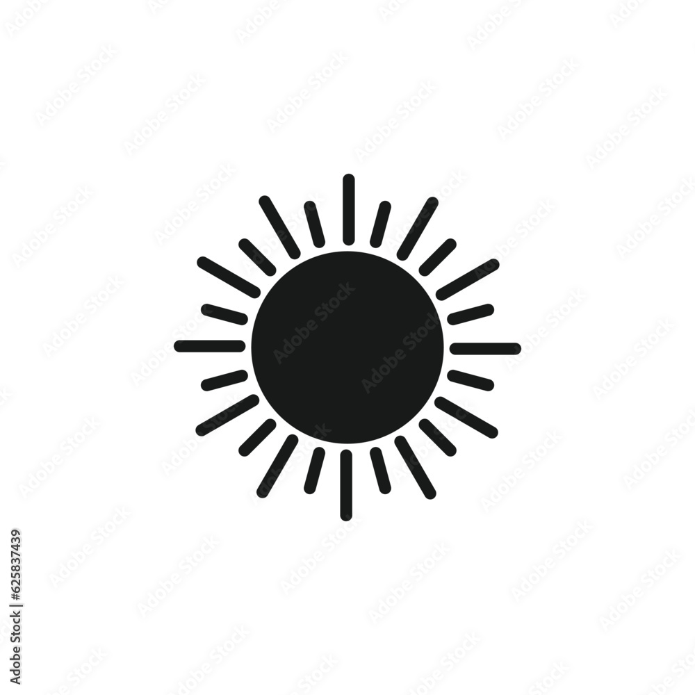 Poster sun vector icon. trendy vector summer symbol for website design, web button, mobile app. sun line ic