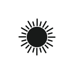 Sun vector icon. Trendy vector summer symbol for website design, web button, mobile app. Sun line icon for brightness, intensity settings icon vector