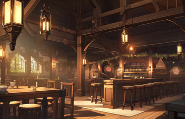 繊細で芸術的な中世ヨーロッパ風背景のイラスト(AI generated image)