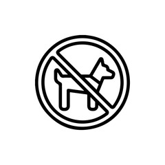 no pets icon in stroke style, no pets