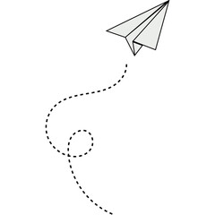 Paper Plane Dotted Line