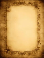 Naklejka premium vintage old paper background with ornament frame