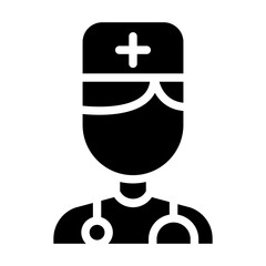 Woman doctor icon