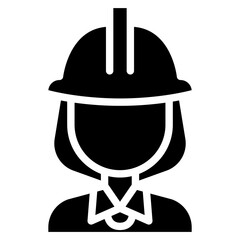 Woman engineer icon