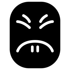 Angry face icon