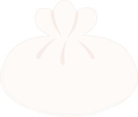 A dumpling. A cartoon food vector illustration.