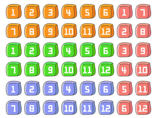 数字キューブ Bタイプ / Number Cubes Type-B