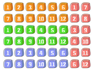 数字キューブ Cタイプ / Number Cubes Type-C