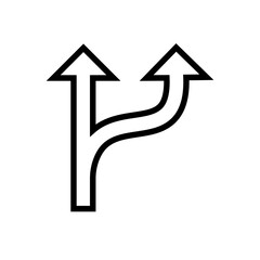 Alternative Way Icon. Choice, Recourse Symbol - Vector.  