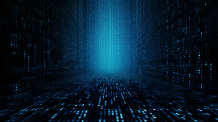 Blue matrix background