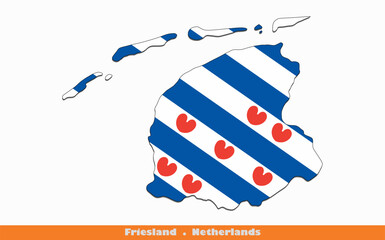 Obraz premium Friesland Flag - Province of the Netherlands (EPS)