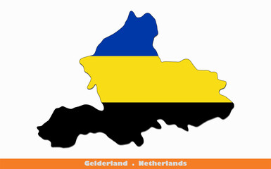 Gelderland Flag -  Province of the Netherlands (EPS)