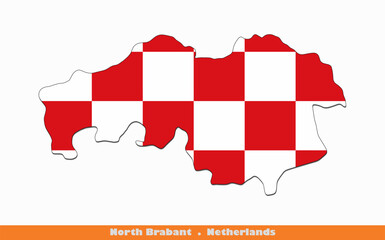 North Brabant Flag -  Province of the Netherlands (EPS)