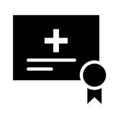 Medical certificate icon