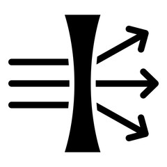 Lens diffraction icon