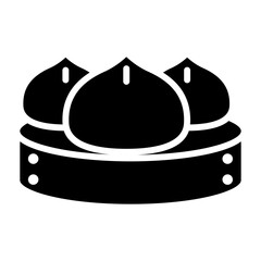 Naklejka premium Steamed bun icon