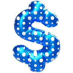 Balloon Dollar Symbol Blue