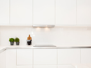 detail of a clean contemporary kitchen 
