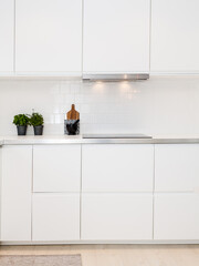 home styled contemporary kitchen interior white cupboard
