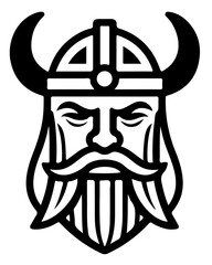 Viking head with beard