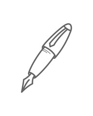 Doodle Style Fountain Icon, Hand Drawn Art Fountain Stock Illustration