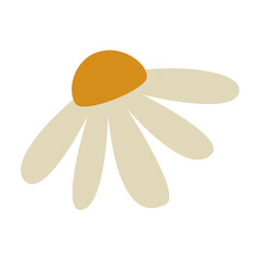 Cute Impasto Tulip Flower icon vector illustration asset element