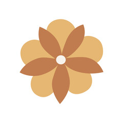 Cute Impasto Tulip Flower icon vector illustration asset element