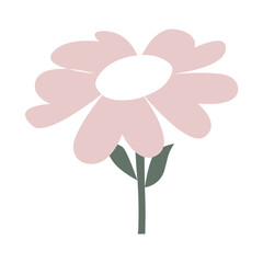 Cute Impasto Tulip Flower icon vector illustration asset element