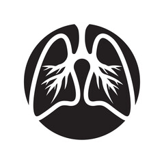 Lungs logo vector icon design