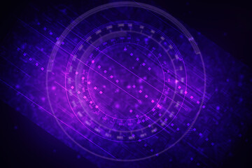 2d illustration Abstract futuristic electronic circuit technology background